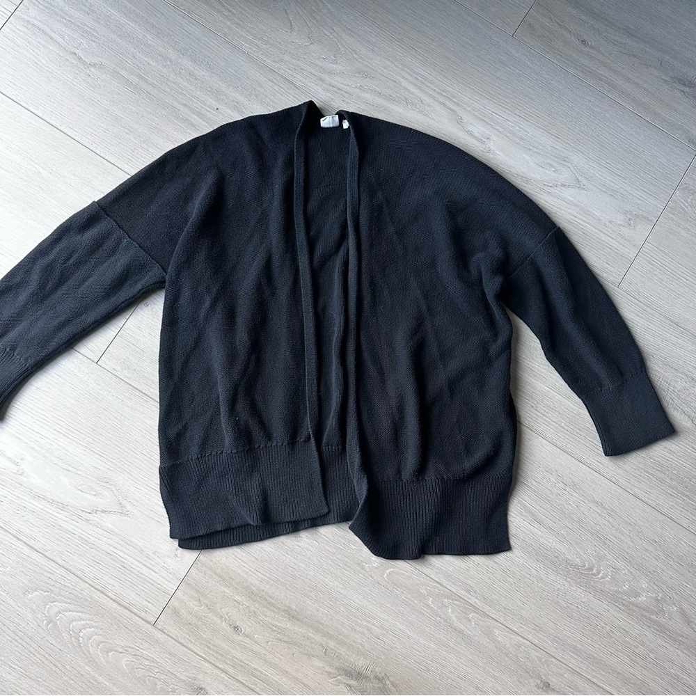 GAP Women’s Black Open Front Cardigan Sweater medium classic